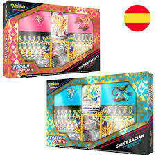 *Pokémon Cénit Supremo Caja Zacian/ Zamazenta (Español/ Modelo Aleatorio)