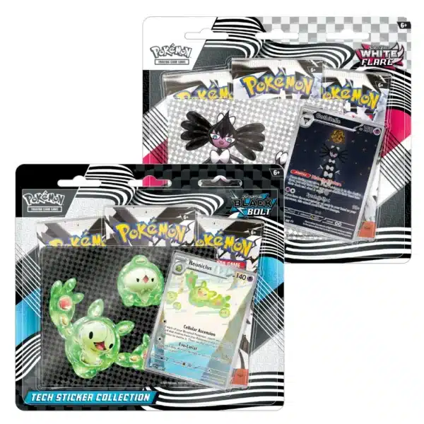 * Pokémon Blíster de 3 LLama Blanca/ Fulgor Negro (Español/Modelo Aleatorio)
