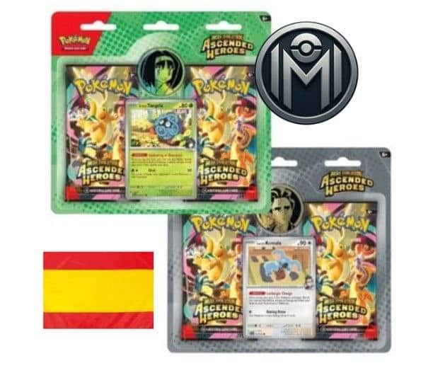 Blíster 2 Sobres con moneda Pokémon Héroes Ascendentes (Español)