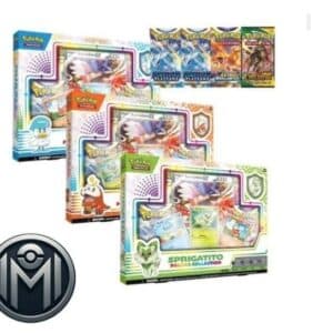 Caja Pokémon Colección Paldea  (Sprigatito, Fuecoco y Quaxly) (Español/Modelo Aleatorio)
